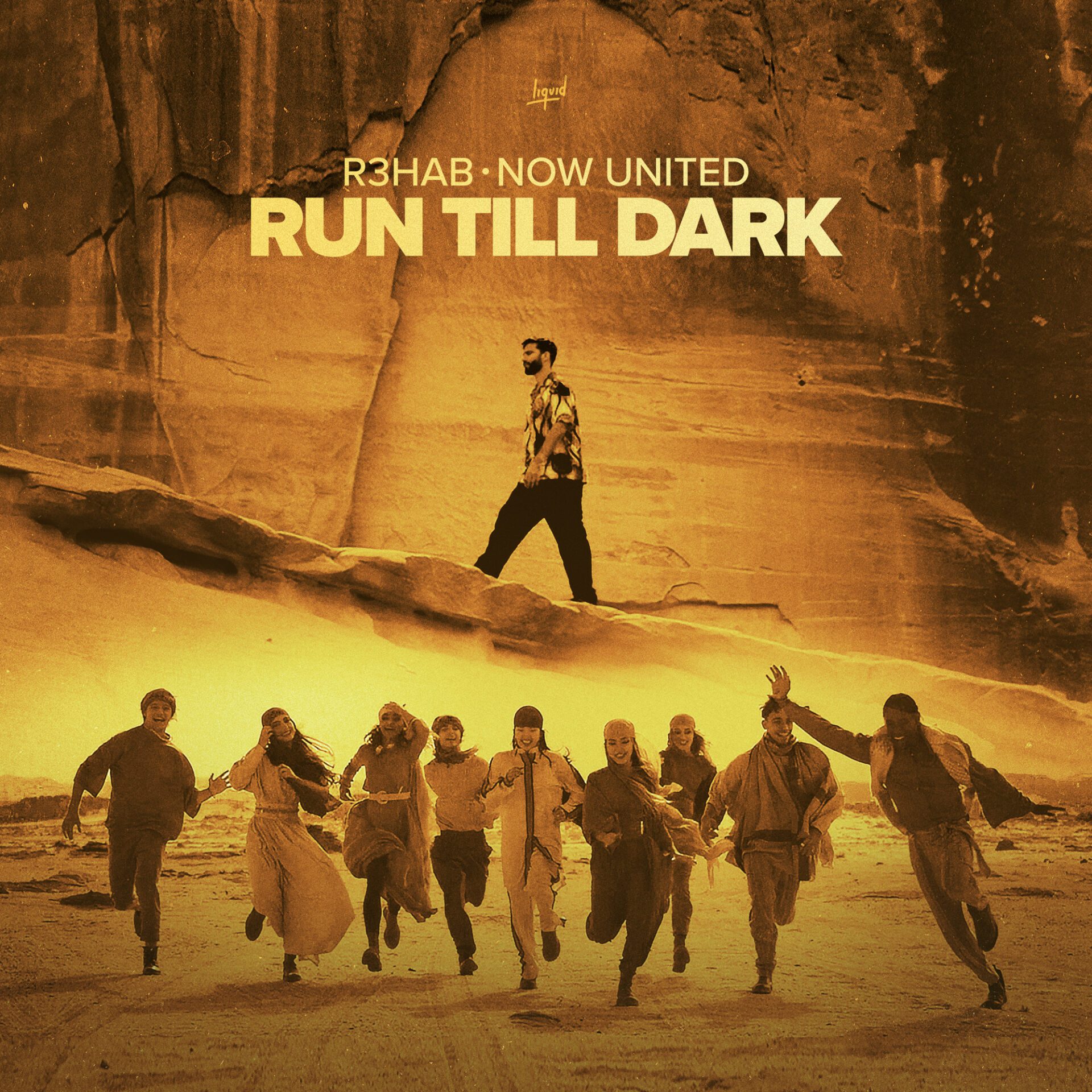 Cover Art for R3HAB's and Now United's "Run Till Dark"